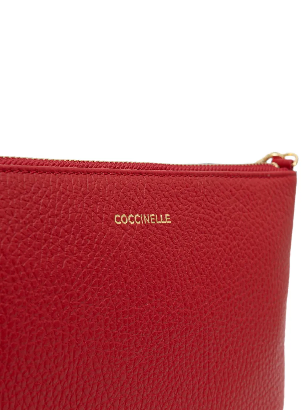 Coccinelle Gegranuleerde crossbodytas Rood