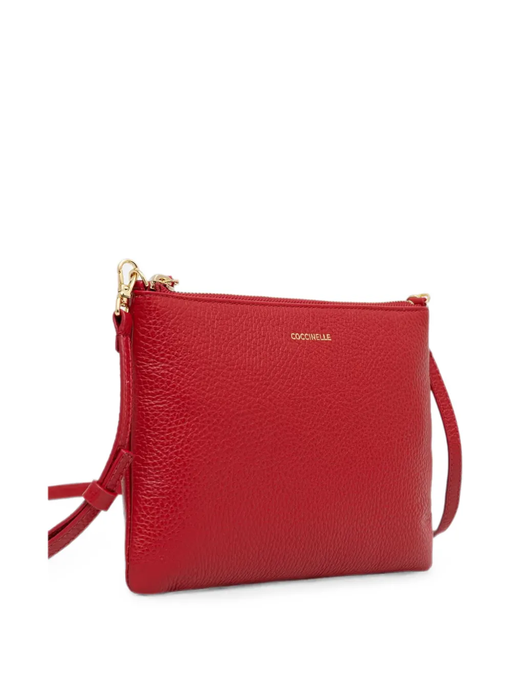Coccinelle Gegranuleerde crossbodytas Rood