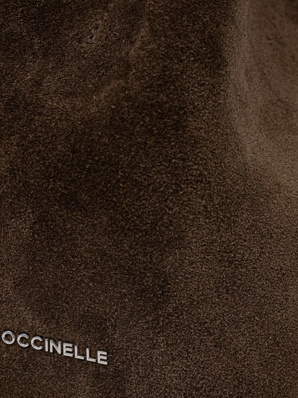 Coccinelle Suède shopper met logoplakkaat Bruin