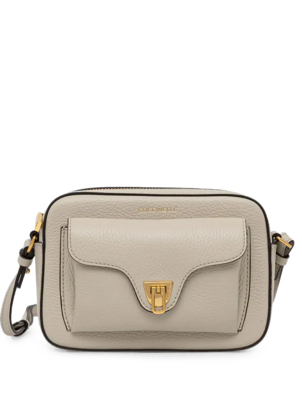 Coccinelle small Beat grained leather shoulder bag - Toni neutri
