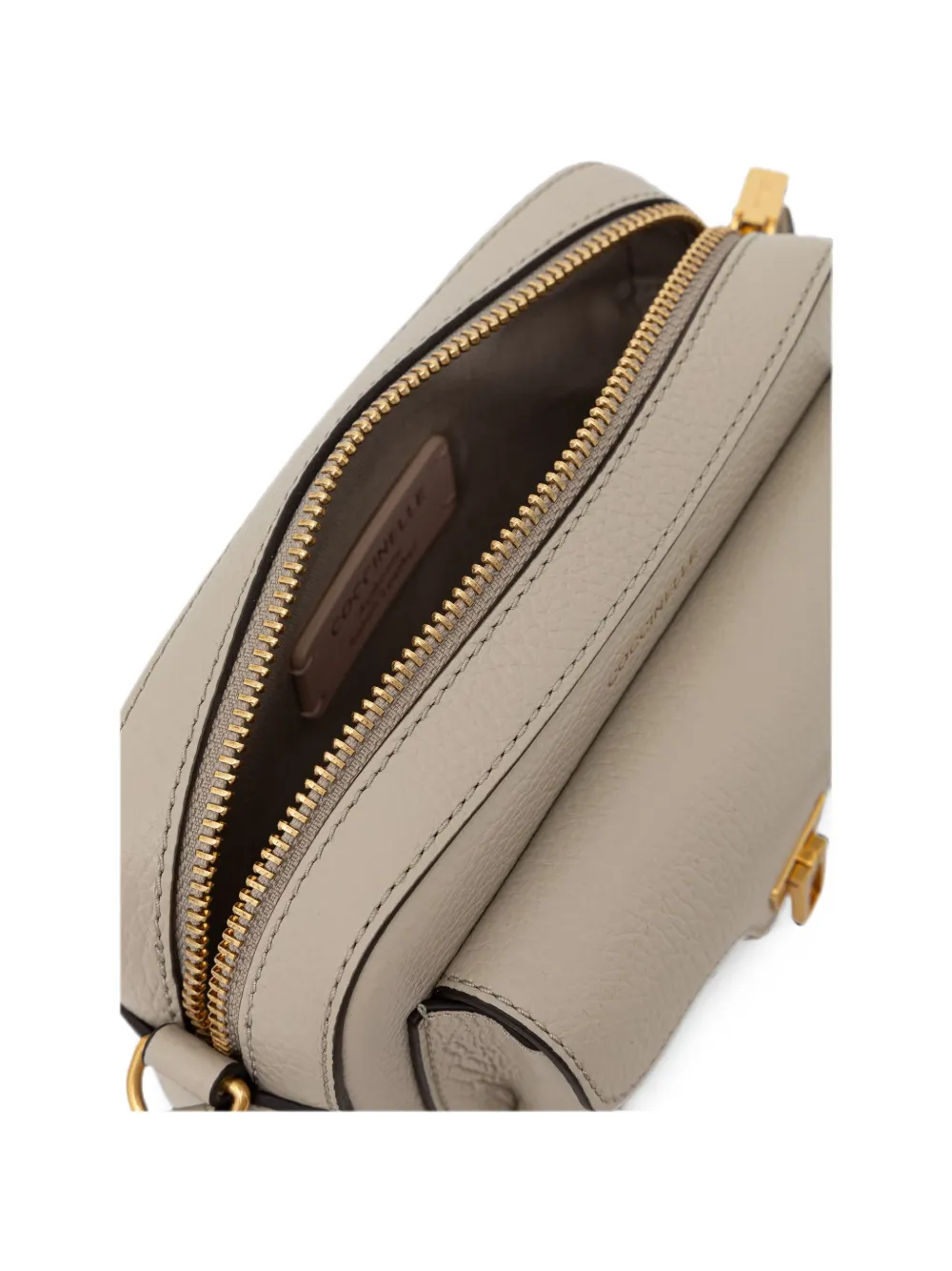 Coccinelle Beat kleine leren schoudertas Beige