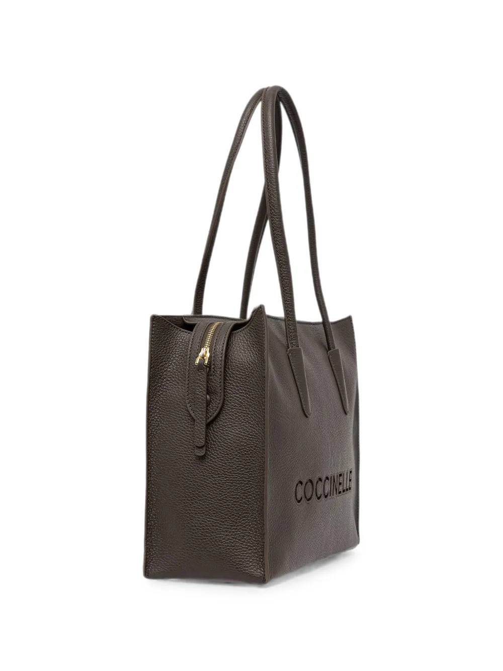 Coccinelle Medium Myrtha26 shopper met logo-reliëf Bruin