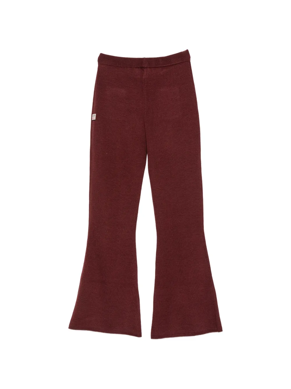 Nº21 Kids logo-embroidered flared trousers - Rosso