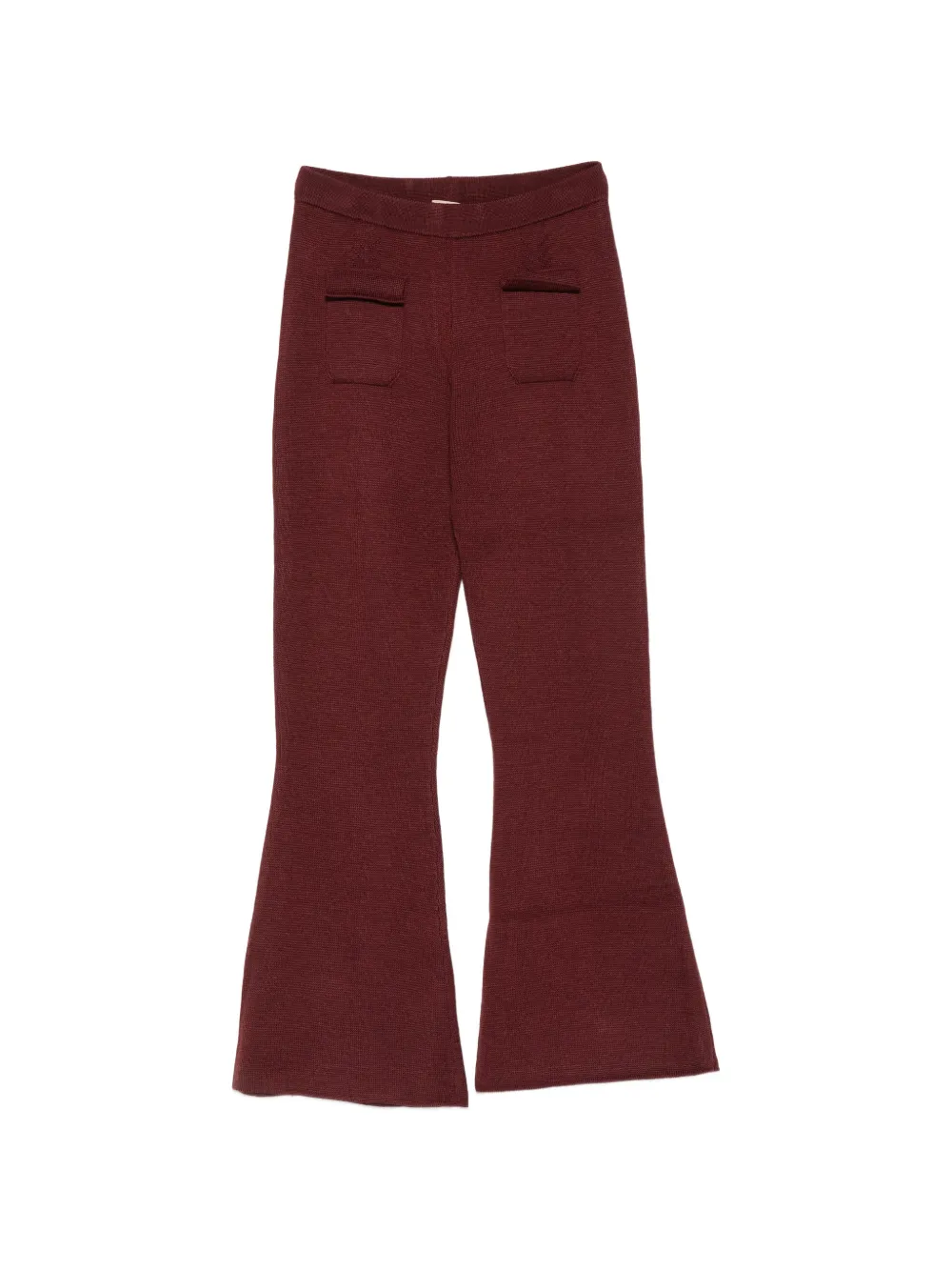 Nº21 Kids logo-embroidered flared trousers - Rosso
