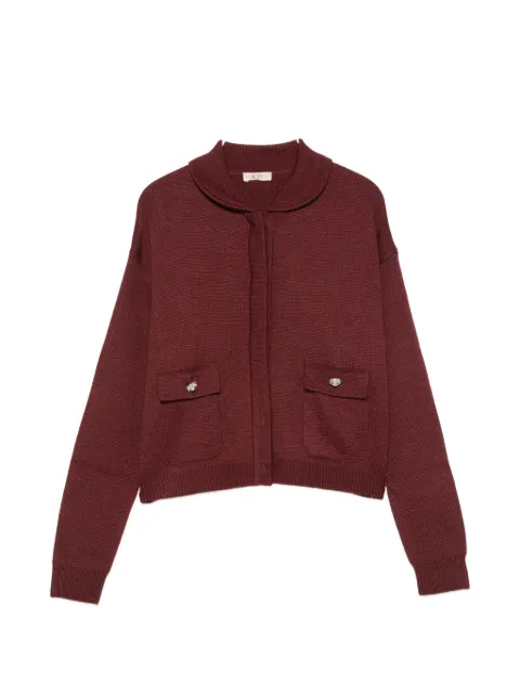 Nº21 Kids crystal-embellished Peter Pan-collar cardigan