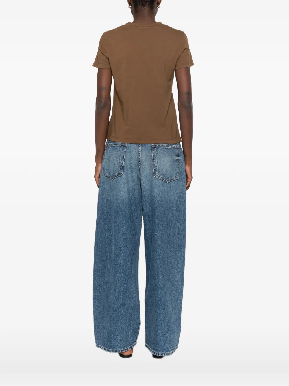 James Perse T-shirt met ronde hals Bruin
