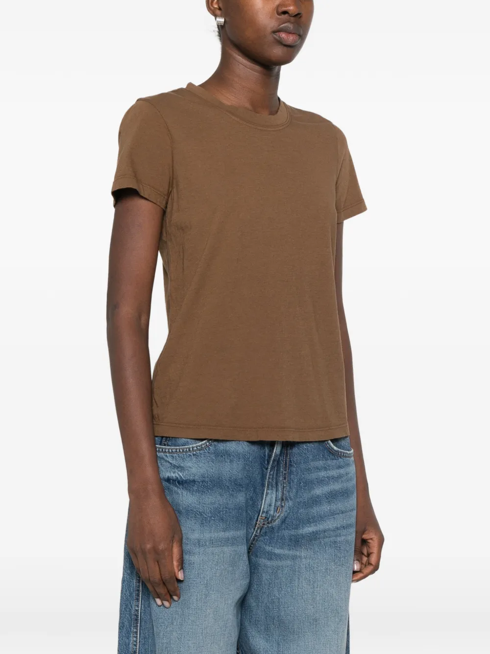 James Perse T-shirt met ronde hals Bruin