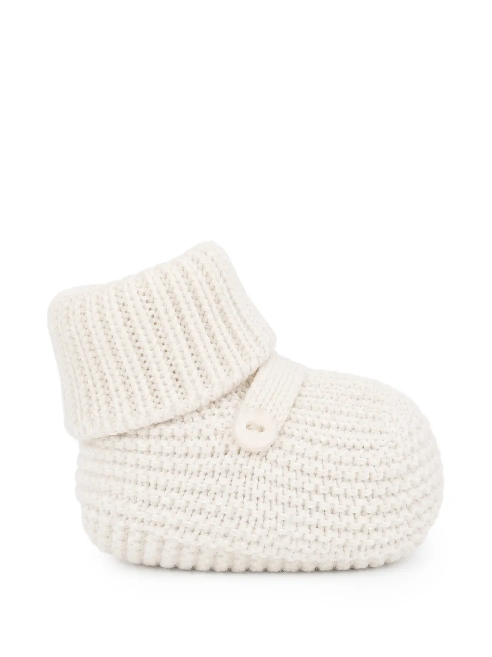 Little Bear button-detail knitted pre-walkers - Toni neutri