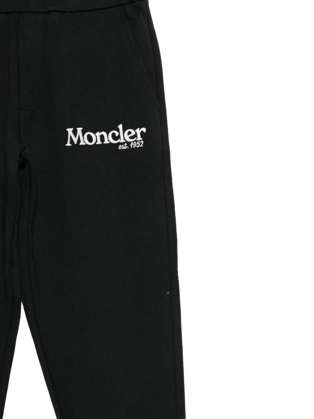 Moncler Enfant logo-embroidered track pants Zwart