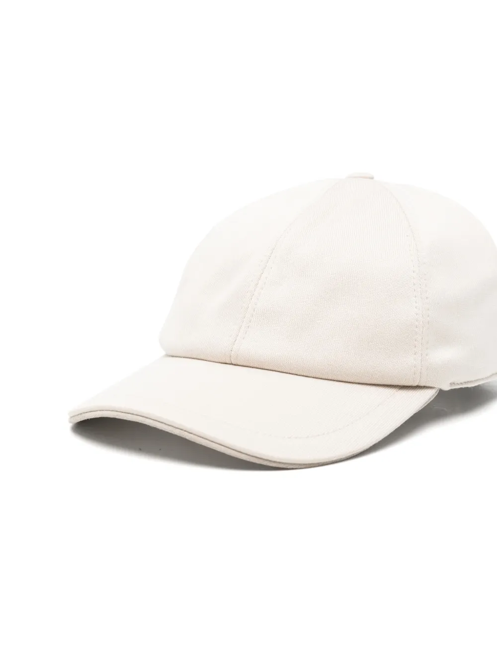 Eleventy Honkbalpet met gewelfde klep en vlakken Beige
