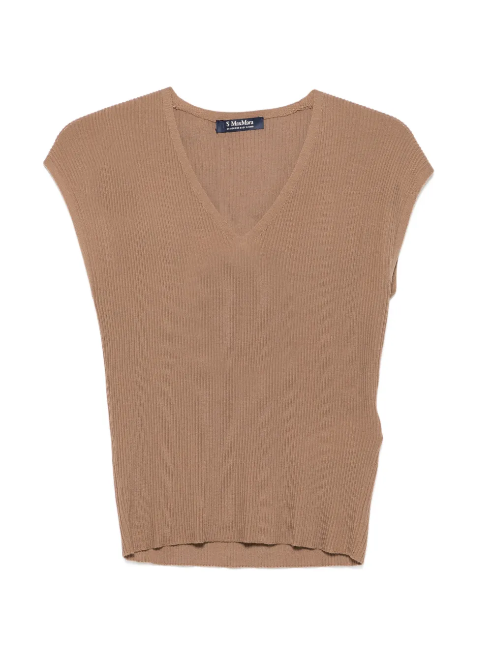 'S Max Mara ribbed V-neck sweater - Marrone