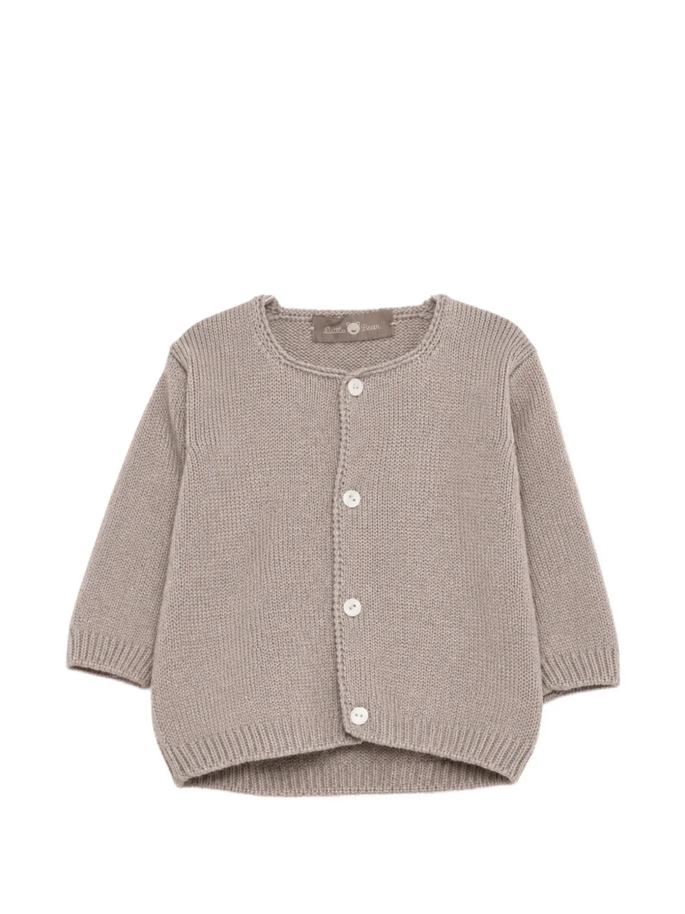 Little Bear knitted button-up cardigan - Toni neutri