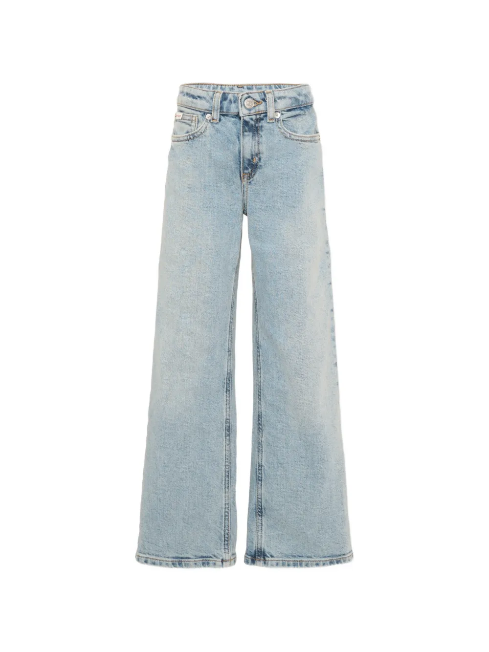 Calvin Klein Kids logo-patch jeans - Blu