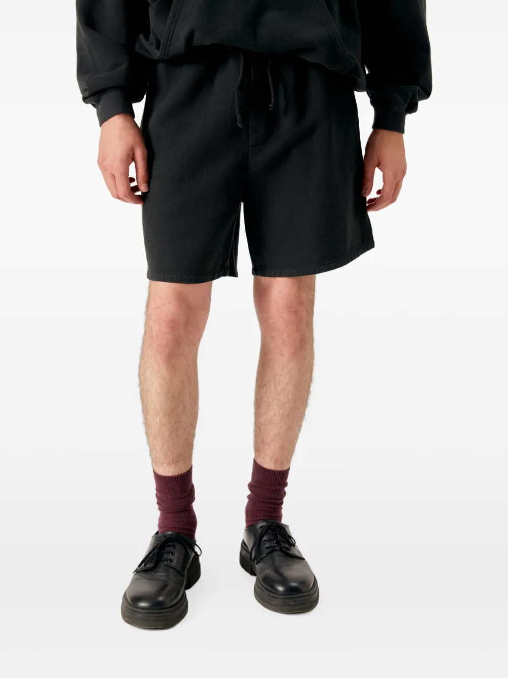 American Vintage Afaz katoenen-shorts met trekkoord Zwart