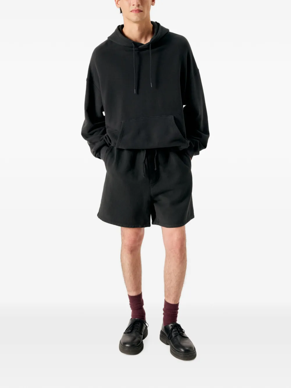 American Vintage Afaz katoenen-shorts met trekkoord Zwart