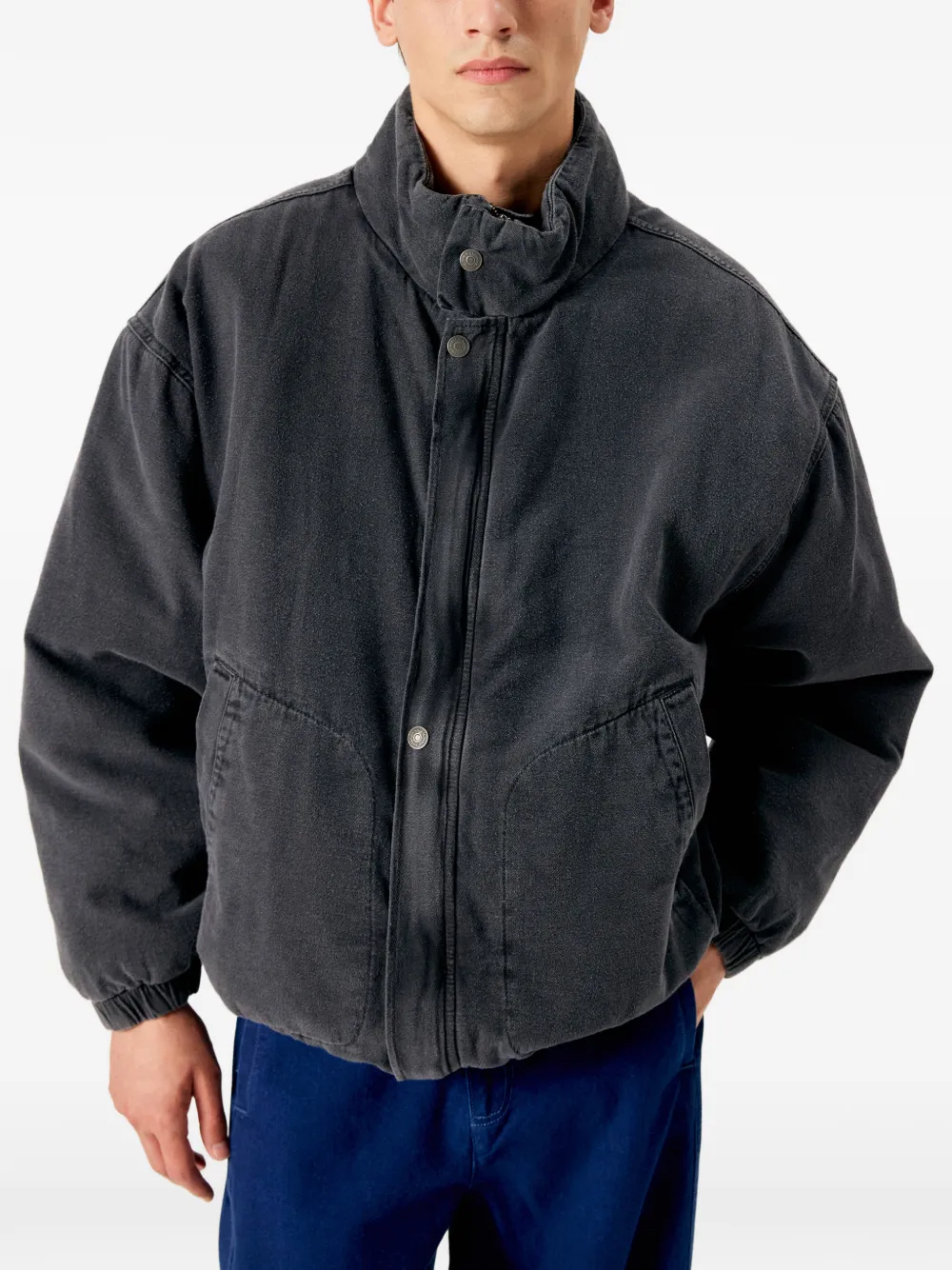 American Vintage Jazy oversized katoenen bomberjack Zwart