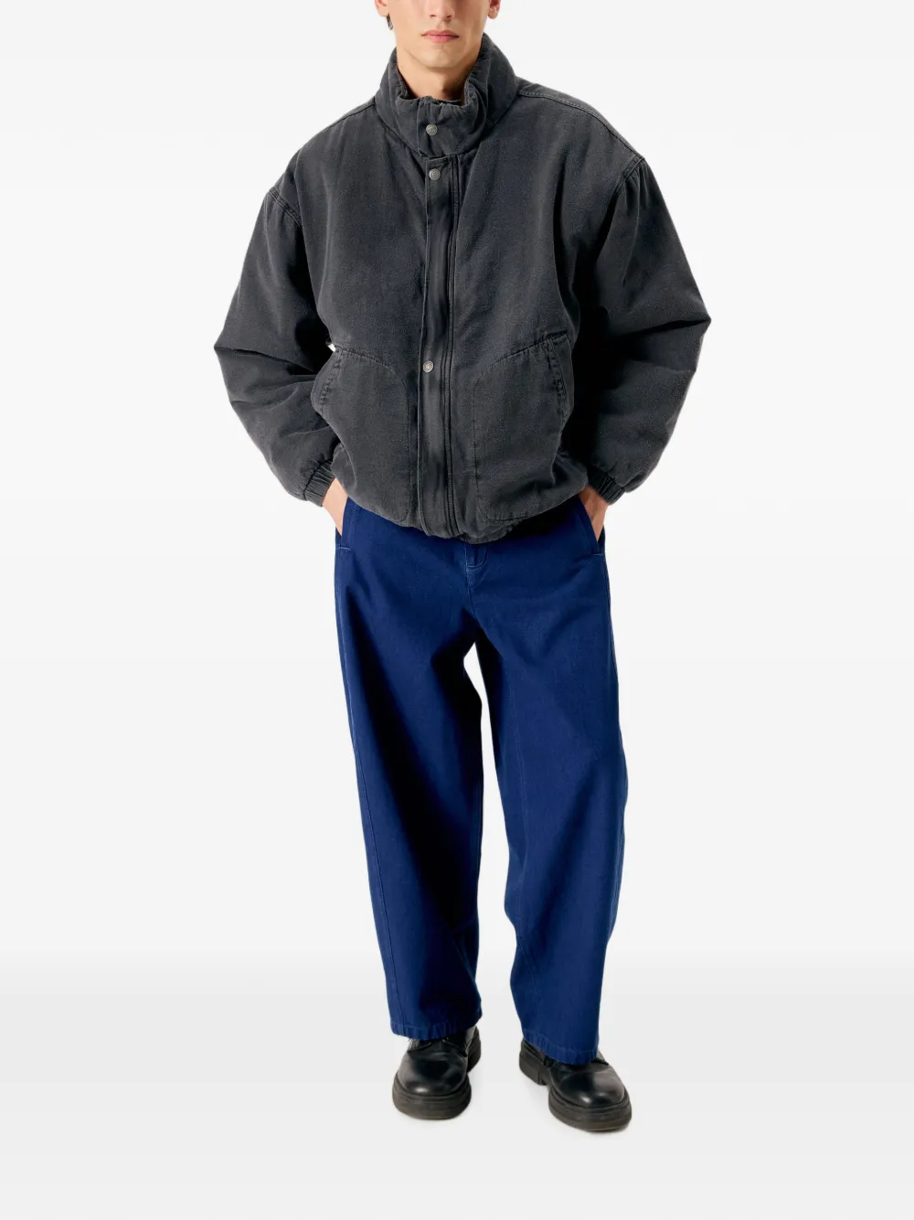 American Vintage Jazy oversized katoenen bomberjack Zwart