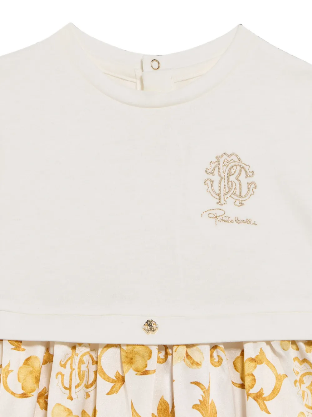 Roberto Cavalli Jurk met monogramprint Beige