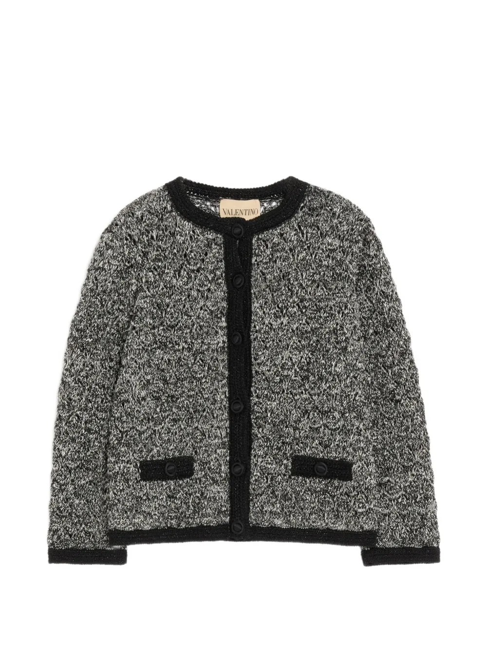 Valentino Garavani contrast-trim cardigan - Grigio