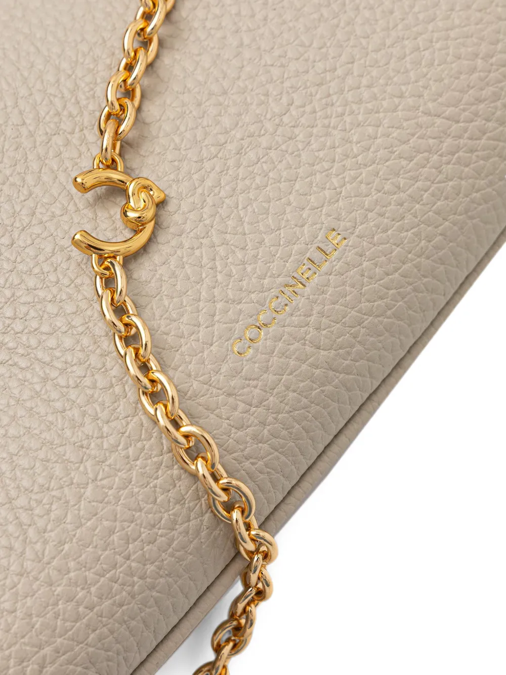 Coccinelle Leren schoudertas Beige