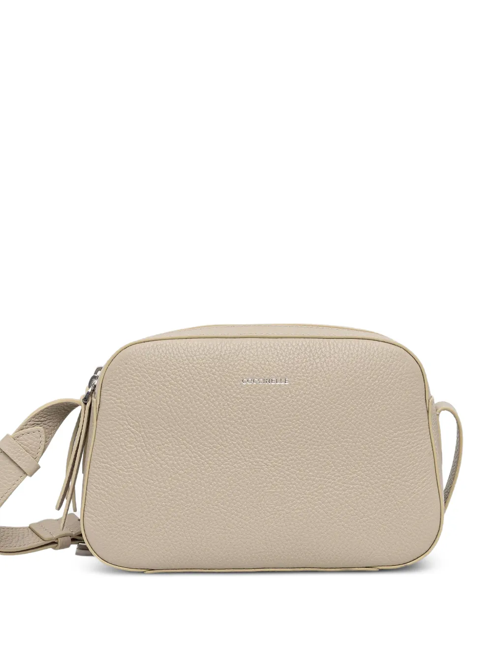 Coccinelle grainy-leather camera bag - Nude
