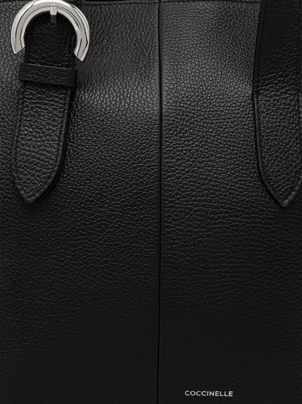 Coccinelle Shopper van bewerkt leer met gespdetail Zwart