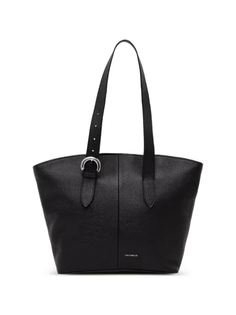Coccinelle buckle-detail pebbled-leather tote bag