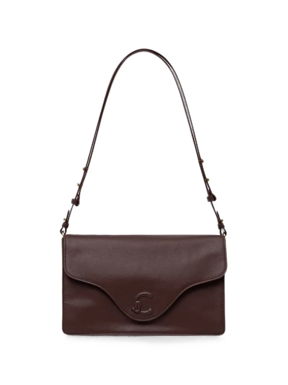 Coccinelle logo-embossed leather tote bag - Marrone