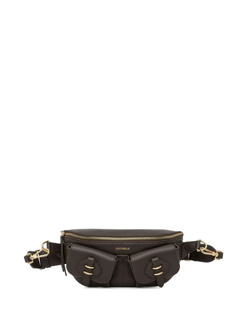 Coccinelle small Coccinelle Mavery Pocket grained-leather cross body - Braun