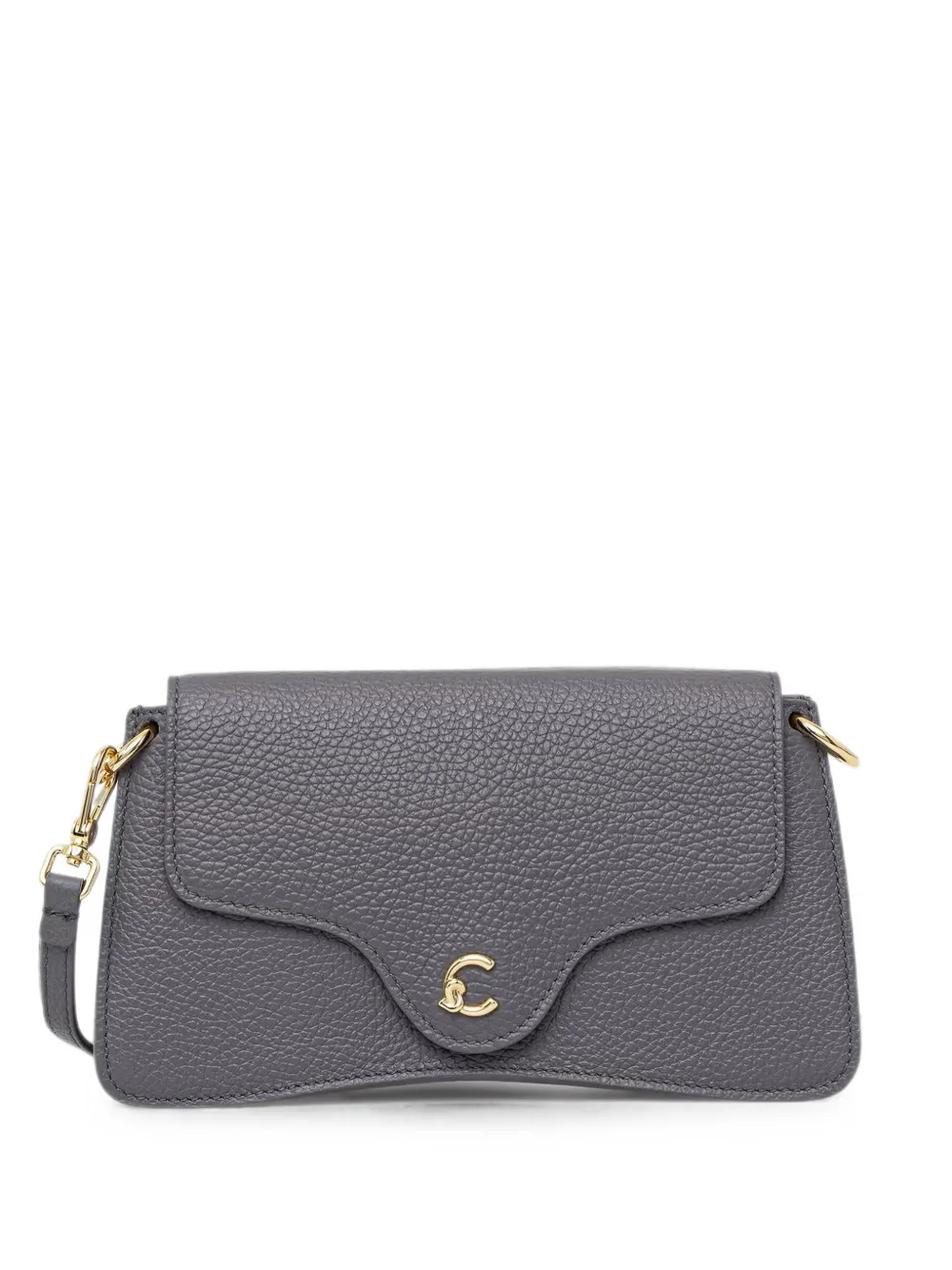 Coccinelle mini Coccinelle C-Me grained leather shoulder bag - Grigio