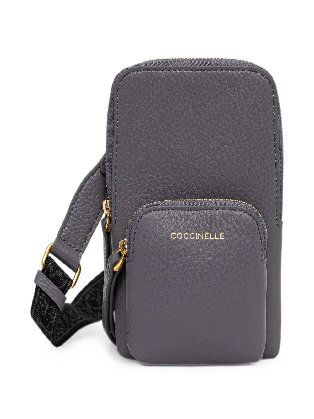 Coccinelle mini Coccinelle Pixie grained-leather phone bag - Grigio