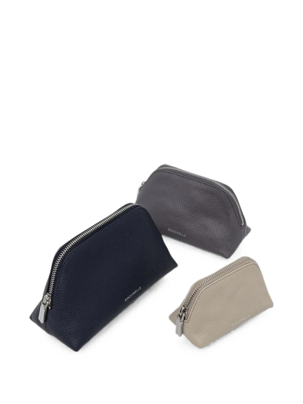 Coccinelle Clutch van bewerkt leer Blauw