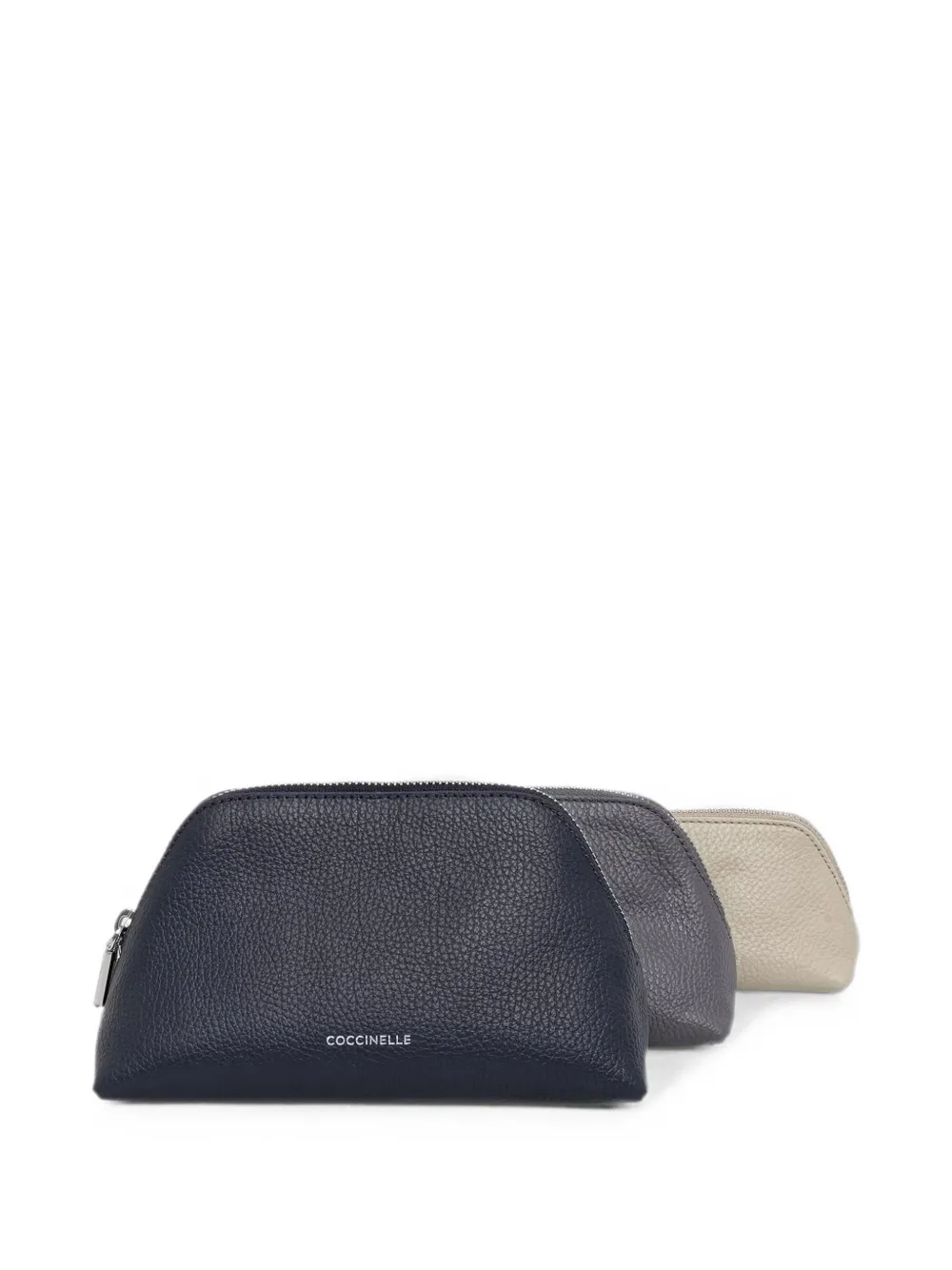 Coccinelle logo-print leather make-up bags - Blu