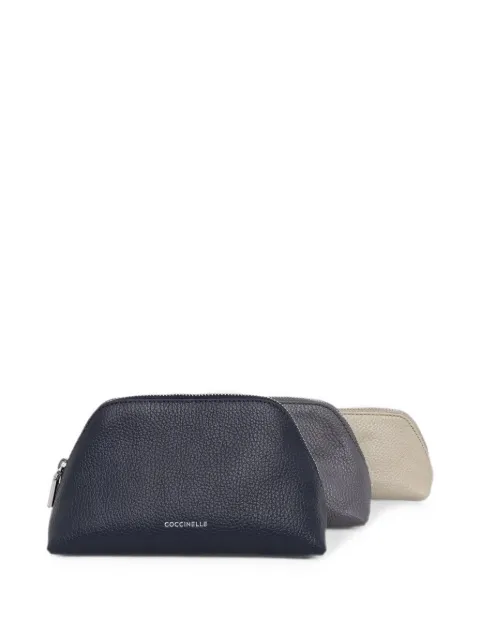 Coccinelle logo-print leather make-up bags