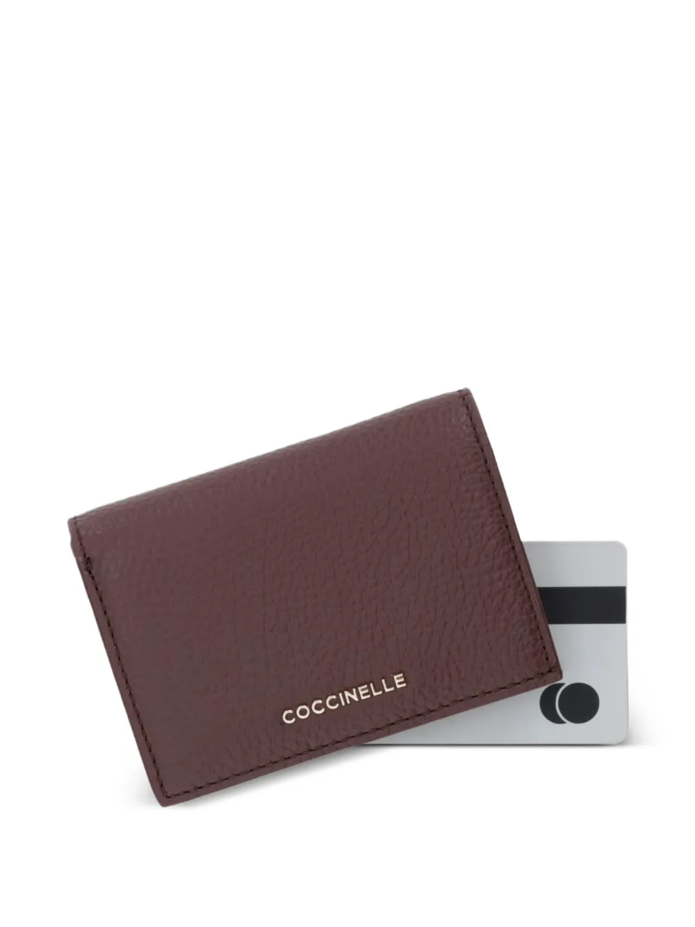 Coccinelle logo-print leather wallet Rood