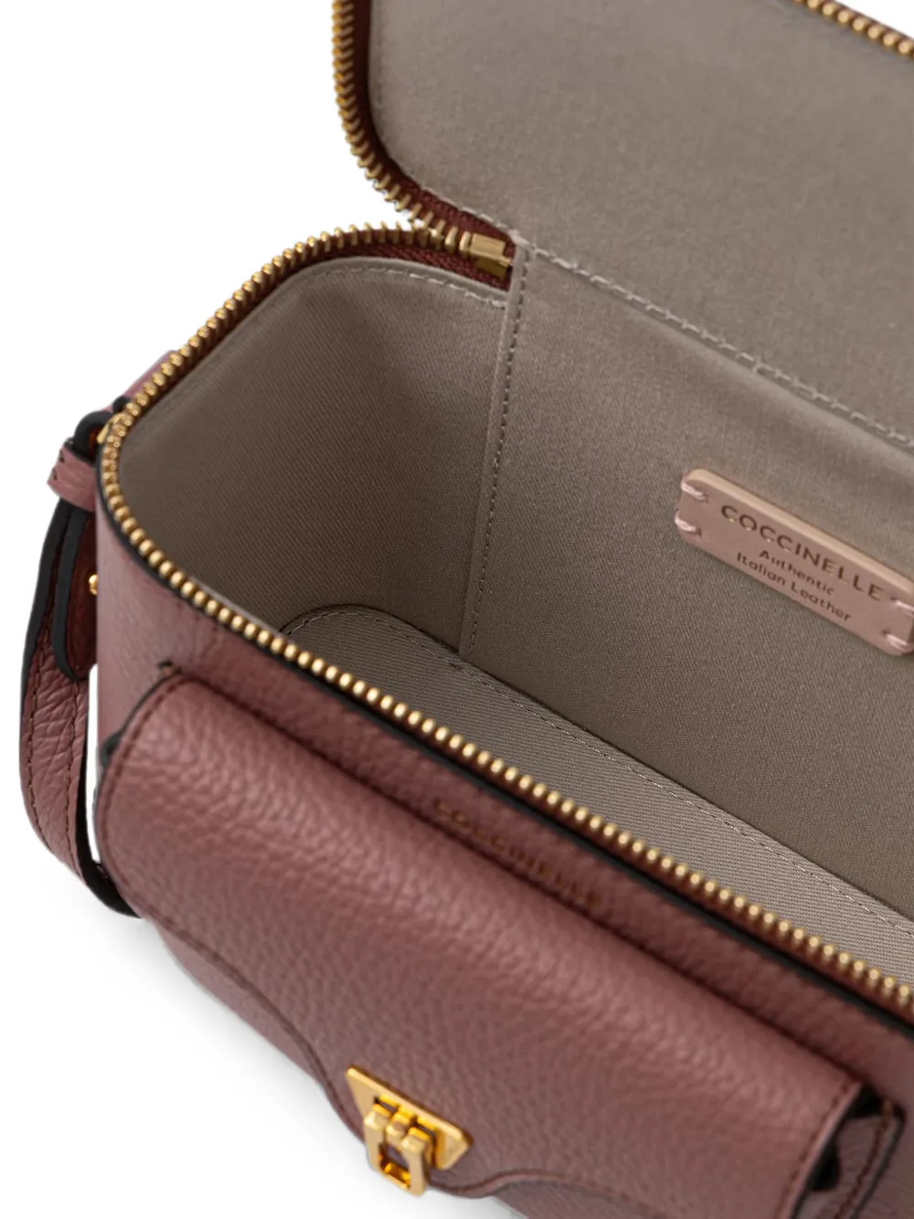 Coccinelle Beat mini-schoudertas van bewerkt leer Rood