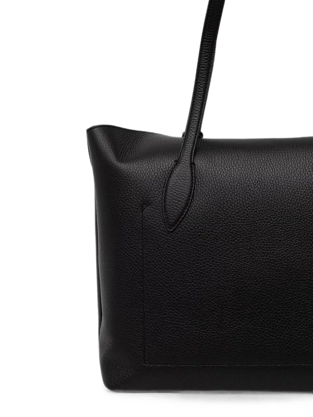 Coccinelle Leren shopper met handvatten Zwart
