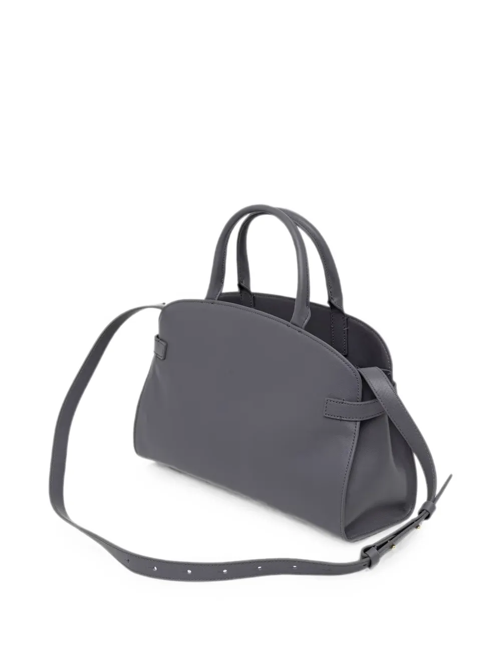 Coccinelle Sabine kleine leren shopper met gespdetail Grijs