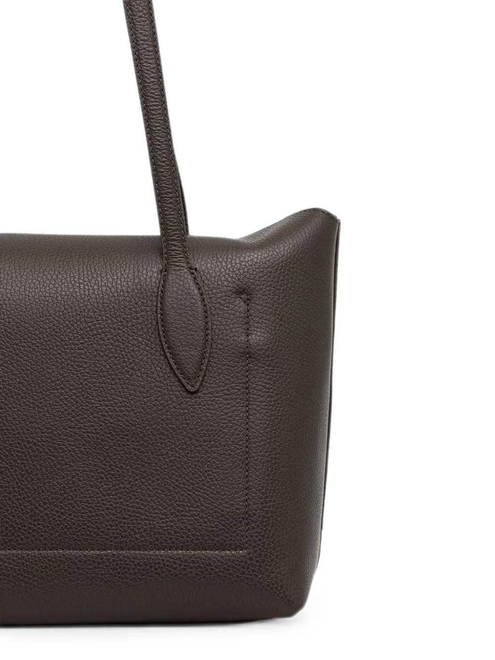 Coccinelle Leren shopper met logoprint Bruin