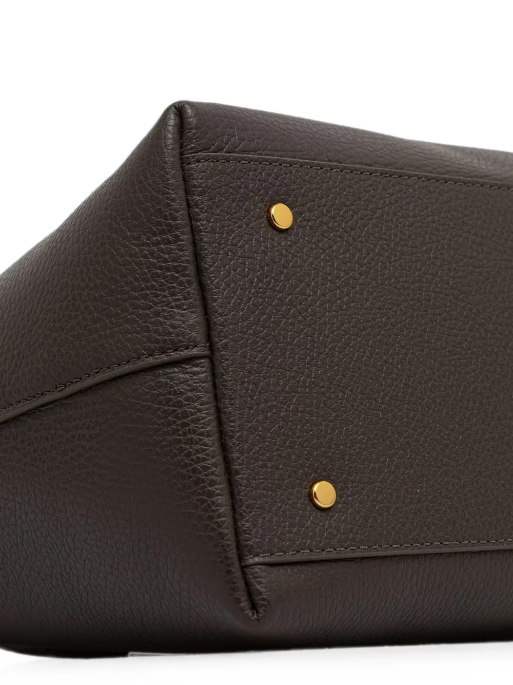 Coccinelle Leren shopper met logoprint Bruin