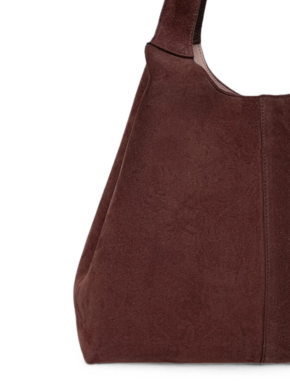 Coccinelle Suède shopper met logoplakkaat Rood