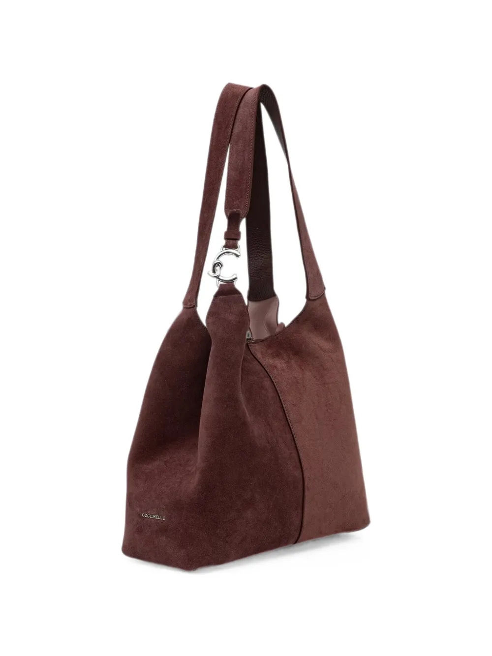 Coccinelle suede logo-plaque tote bag · OS