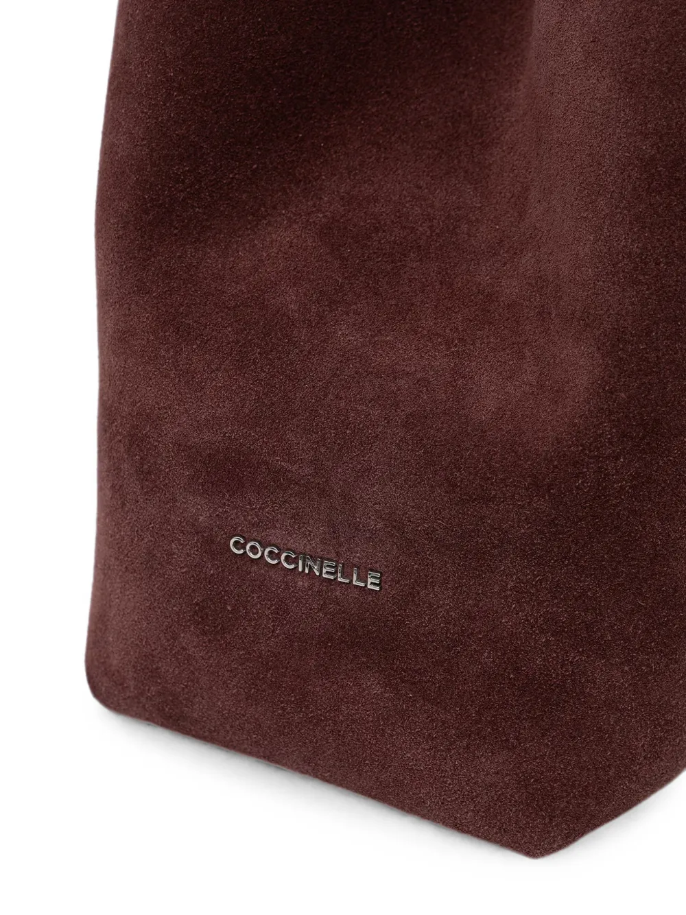 Coccinelle Suède shopper met logoplakkaat Rood