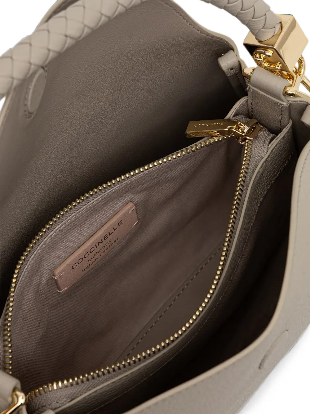 Coccinelle Leren shopper Beige