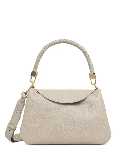 Coccinelle 브레이디드 핸들 레더 토트 백