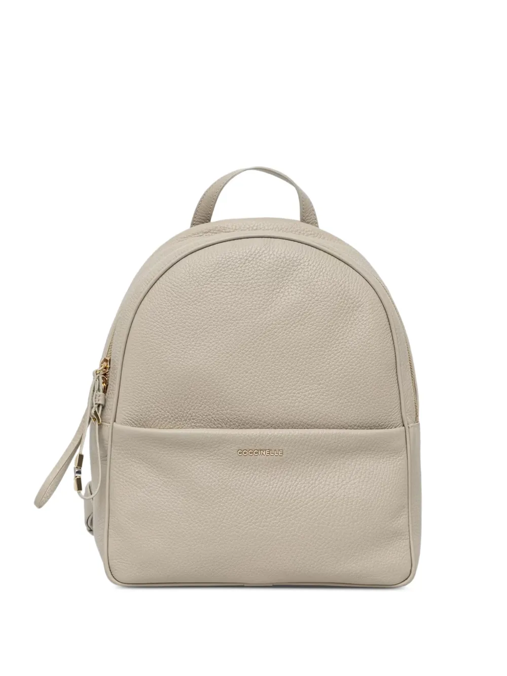Coccinelle Nory grained leather backpack - Nude