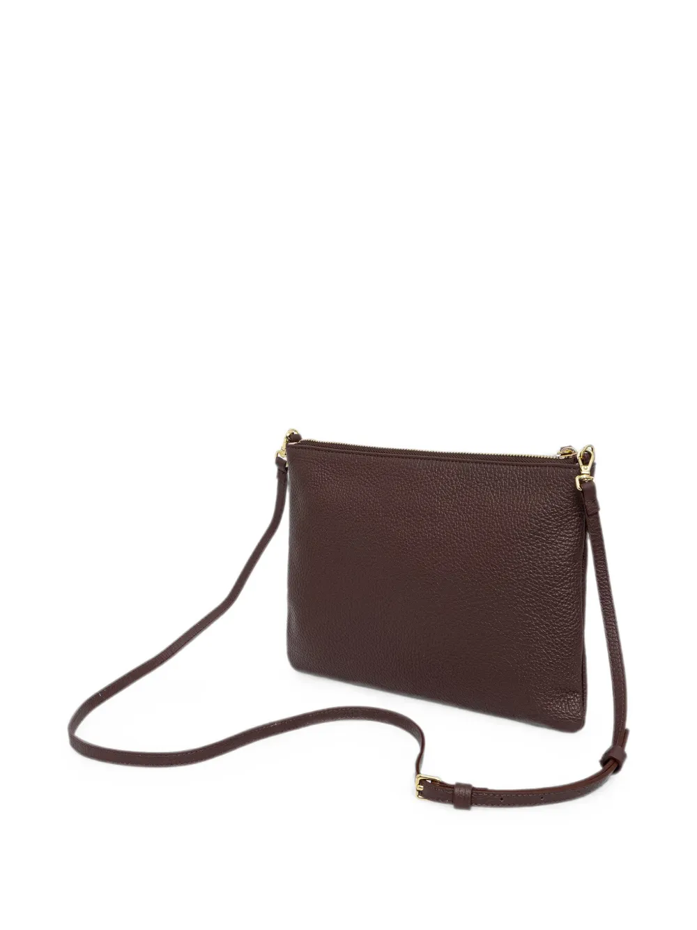 Coccinelle Leren shopper met ritssluiting Bruin