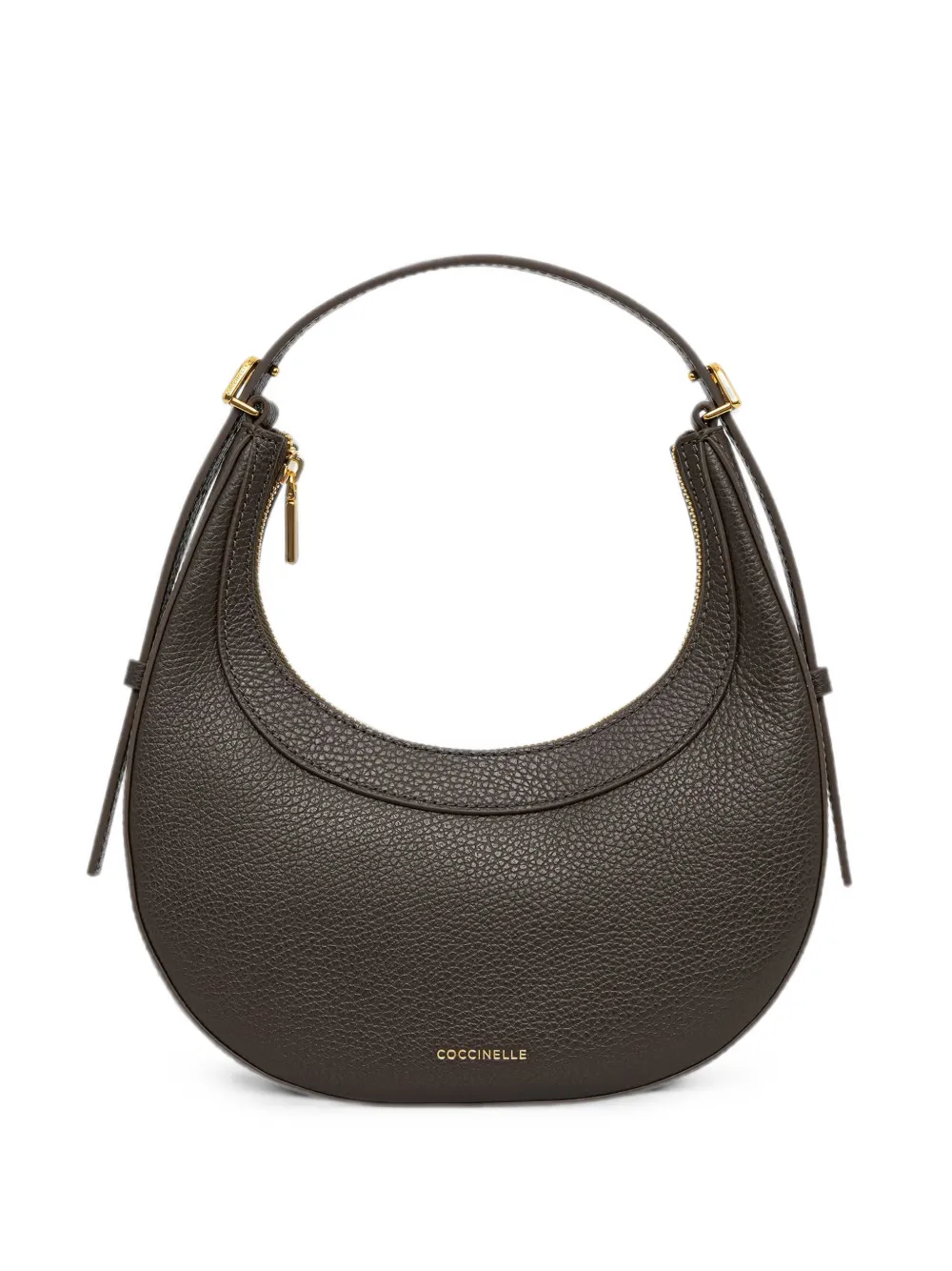 Coccinelle Mini Whisper leather shoulder bag - Marrone