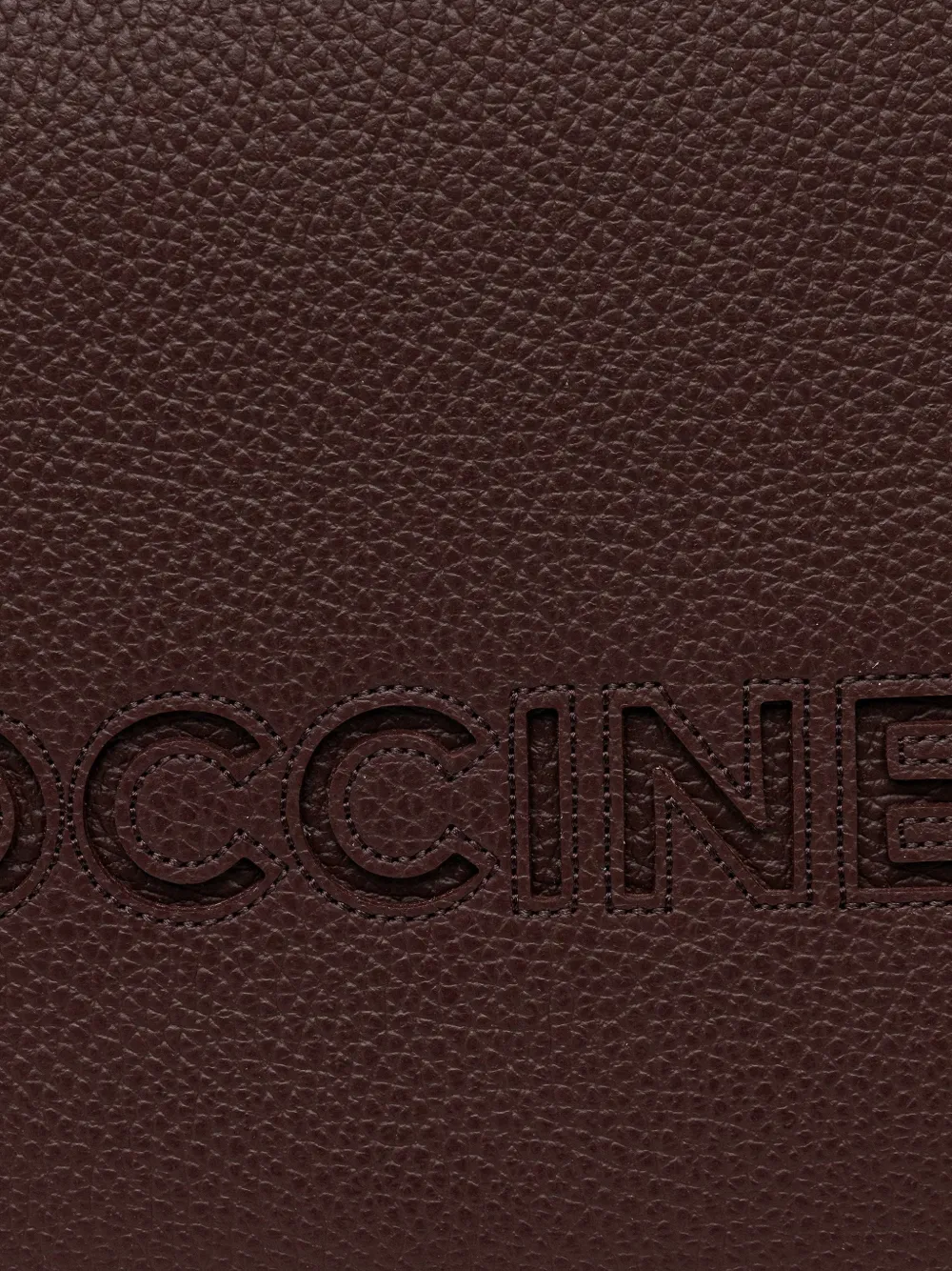 Coccinelle Myrtha26 leren shopper met logo-reliëf Bruin