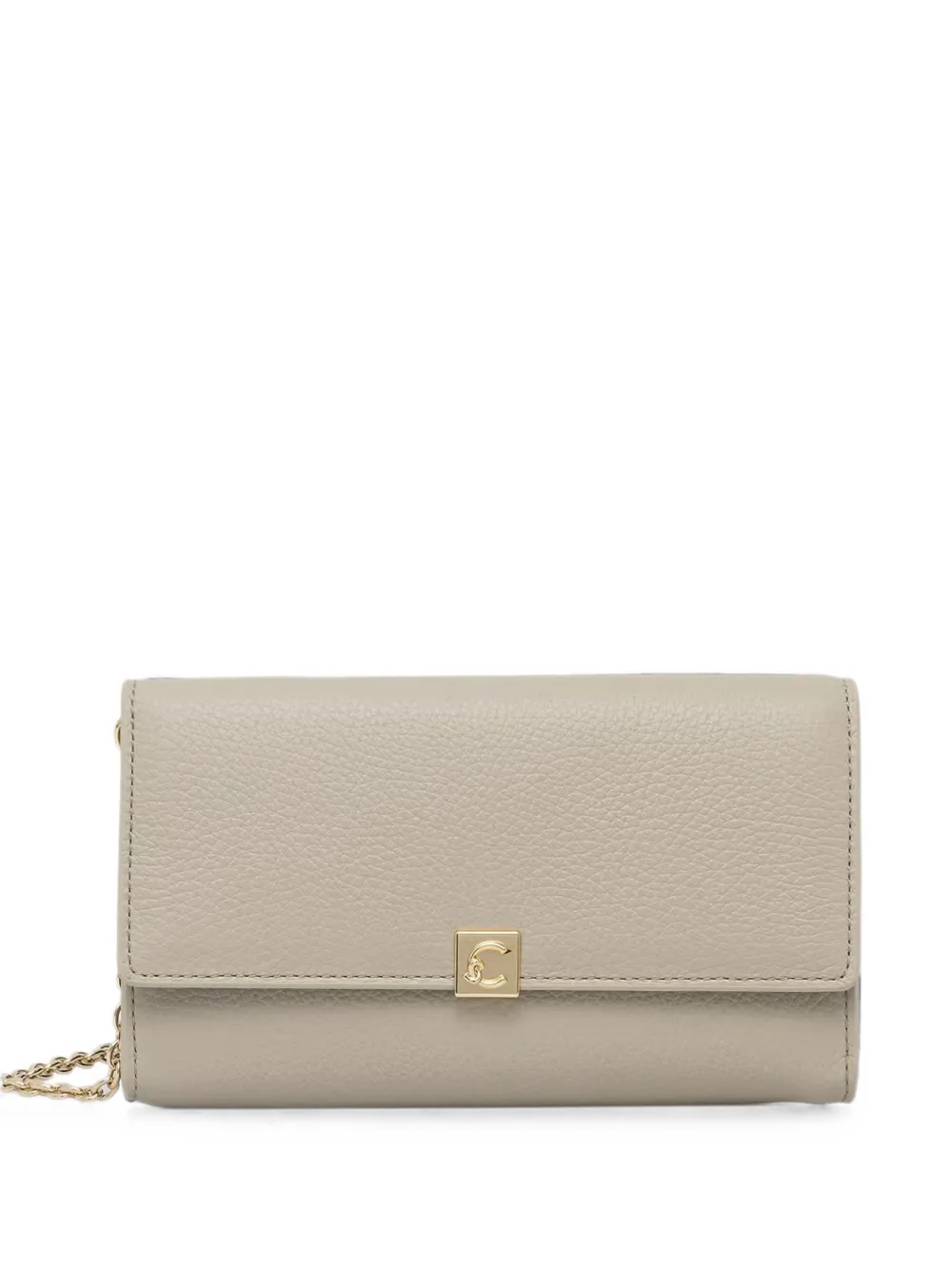 Coccinelle logo-plaque chain-strap wallet - Nude
